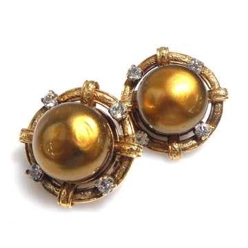 CHANEL earrings metal/stone gold/silver ladies