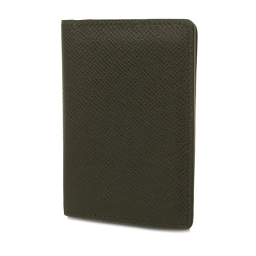 LOUIS VUITTONAuth  Taiga Pocket Organizer M30537 Business Card Case Ardoise