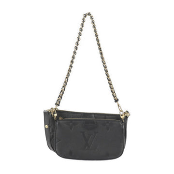 Louis Vuitton Multi Pochette Accessoire Shoulder Bag M80399 Monogram Implant Noir Black Gold Hardware Pouch 2WAY