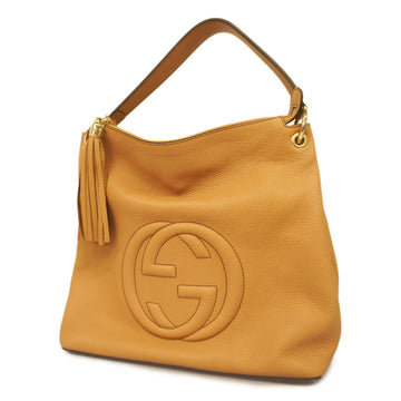 GUCCIAuth  Soho Shoulder Bag 408825 Women's Leather Beige