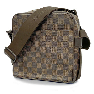 LOUIS VUITTON Shoulder Bag Damier Olaf PM N41442 Ebene Ladies