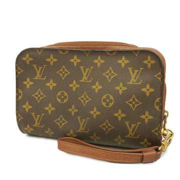 LOUIS VUITTON Clutch Bag Monogram Orsay M51790 Brown Men's Women's