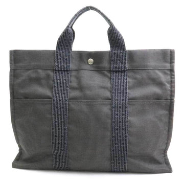 HERMES handbag tote bag Yale line MM canvas gray unisex