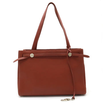 HERMES Cabana Tote Bag Shoulder Leather Sienne Red Brown D engraved