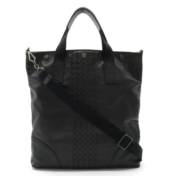 BOTTEGA VENETA Intrecciato Tote Bag Shoulder Leather Black 273312