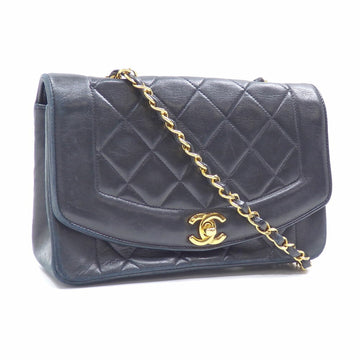 Chanel Bag Matelasse Diana 22 Ladies Black Lambskin Leather