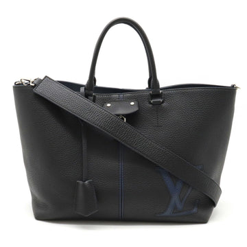 LOUIS VUITTON Pernel Tote Bag Shoulder Taurillon Leather Noir Navy M54778