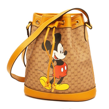 Gucci Disney Collaboration 602691 Women's PVC Shoulder Bag Beige