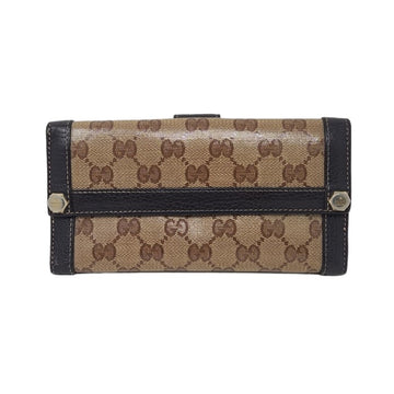 GUCCI GG Crystal Long Wallet 231839 Unisex Brown