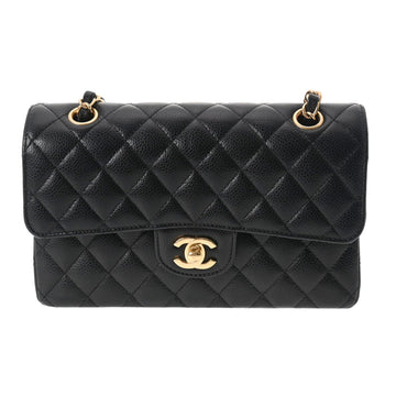 CHANEL Women's Caviar Leather Shoulder Bag Black