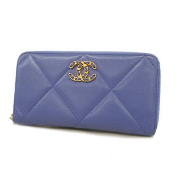 Chanel Matelasse Bifold Long Wallet Nineteen Women's Lambskin Long Wallet