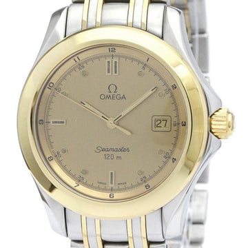 OMEGAPolished  Seamaster 120M 18K Gold Steel Quartz Mens Watch 2311.11 BF562503