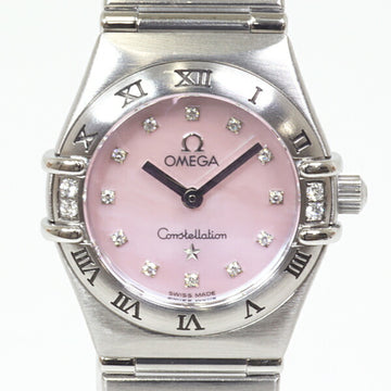 OMEGA Women's Watch Constellation 1567.66 Pink Shell Dial Quartz Finished