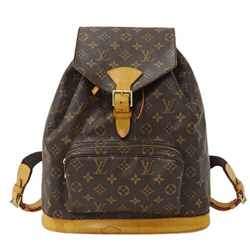 LOUIS VUITTON Bag Monogram Women's Men's Rucksack Backpack Montsuri GM M51135 Brown