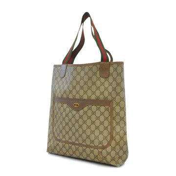 GUCCIAuth  Sherry Line 39 02 003 Women's GG Supreme Tote Bag Beige