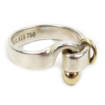 TIFFANY&Co. Ring Hook & Eye Silver 925/750 Silver/Gold Women's No. 8