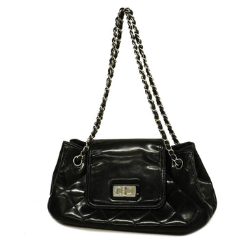 Chanel 2.55 Chain Shoulder Women's Leather Shoulder Bag Black