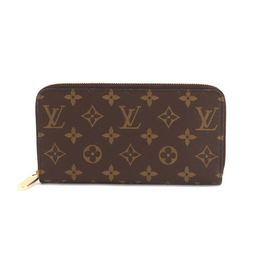 LOUIS VUITTON Monogram Zippy Wallet Round Zipper Long Brown M42616 RFID