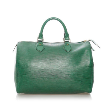 Louis Vuitton Epi Speedy 30 Handbag Boston Bag M43004 Porno Green Leather Ladies