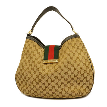 Gucci Shoulder Bag Sherry 233604 GG Canvas Beige/Brown Gold metal
