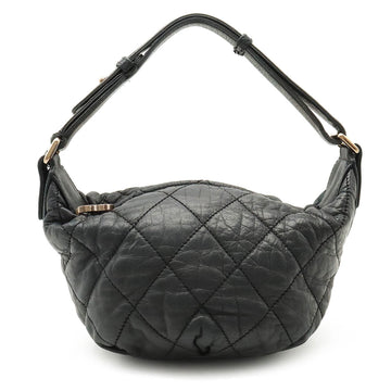 CHANEL Wild Stitch Women's Leather Shoulder Bag Black