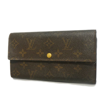 LOUIS VUITTONAuth  Monogram Porto Mone Credit M61725 Men,Women,Unisex LongWallet