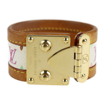 LOUIS VUITTON Brasserie Cellular Bracelet M92593 Notation Size M Monogram Multicolor Bron Gold Metal Fittings