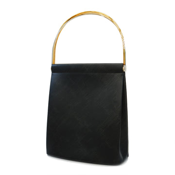 CARTIERAuth  Trinity Pink Gold Hardware Women's Leather Handbag Black