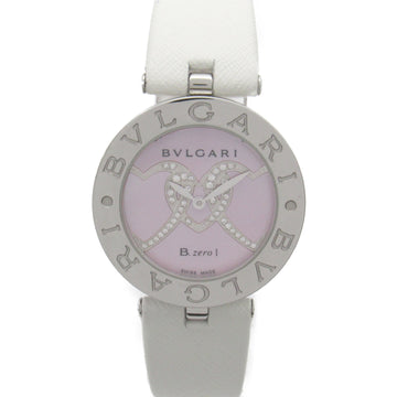 BVLGARI B-zero1 Wrist Watch Watch Wrist Watch BZ30S Quartz Pink Pink shell Stainless Steel Leather belt diamond BZ30S