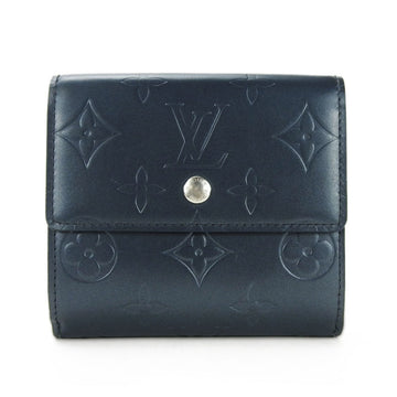 LOUIS VUITTON W Wallet Compact Portomone Bier Cult Credit M65115 Monogram Matte Navy Accessories Ladies  monogram mat compact wallet