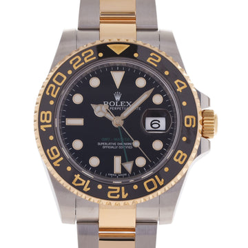 ROLEX GMT master 2 116713LN men's SS YG watch automatic winding black dial