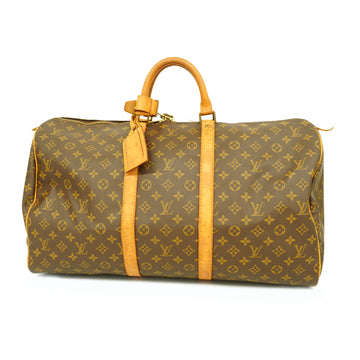 LOUIS VUITTONAuth  Monogram Keepol 55 M41424 Men,Women,Unisex Boston Bag