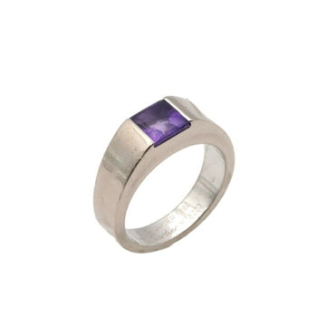 CARTIER tank solo ring 51 11 amethyst 750 K18WG white gold ladies jewelry