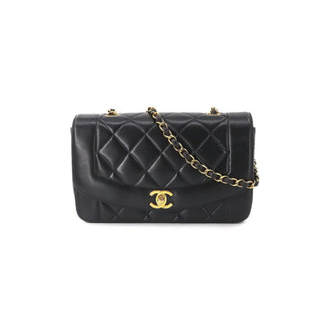 Chanel Diana 22 matelasse chain shoulder bag leather black A01164 vintage Matelasse Bag