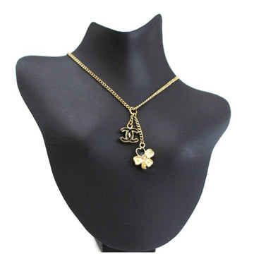 CHANEL necklace here mark clover gold color 07P  ladies