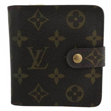 Louis Vuitton Wallet Monogram Zip Brown Canvas Bi-Fold Women's Men's M61667