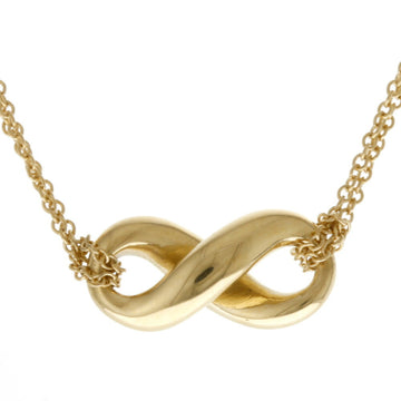 TIFFANY Infinity Necklace K18 Yellow Gold Women's &Co.