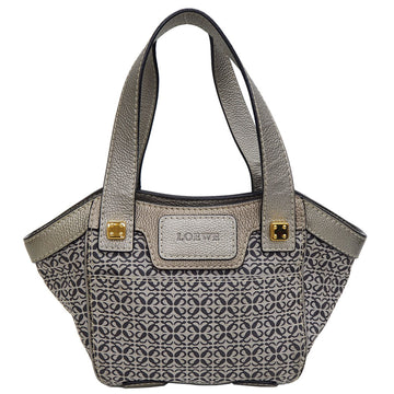 Loewe anagram canvas handbag tote bag gray