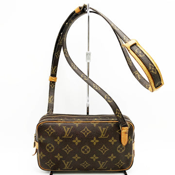 LOUIS VUITTON Pochette Marly Bandouliere Monogram Shoulder Bag Crossbody Brown PVC Women's Men's Fashion M51828