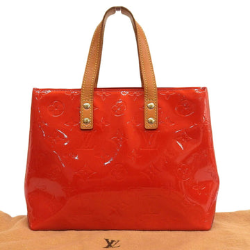 LOUIS VUITTON Monogram Vernis Lead PM Tote Bag Handbag Rouge M91088