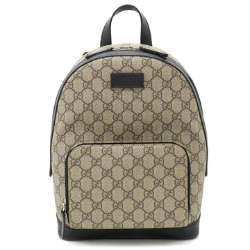 GUCCI GG Supreme Small Backpack Rucksack Daypack PVC Leather Beige Black 429020