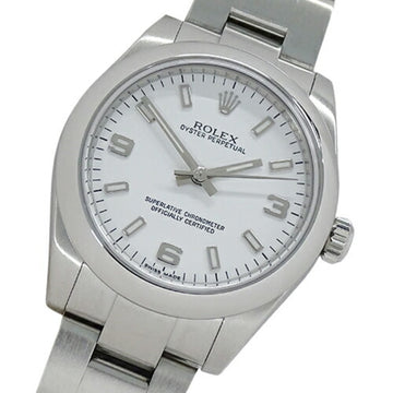 ROLEX Oyster Perpetual 177200 Random Number Watch Boys Automatic Winding AT Stainless Steel SS Silver White Polished