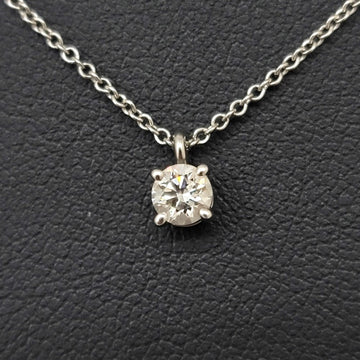 TIFFANY & Co. solitaire necklace PT950 diamond 1P formal casual wedding ladies