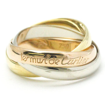 CARTIER Trinity Pink Gold [18K],White Gold [18K],Yellow Gold [18K] Fashion No Stone Band Ring Gold