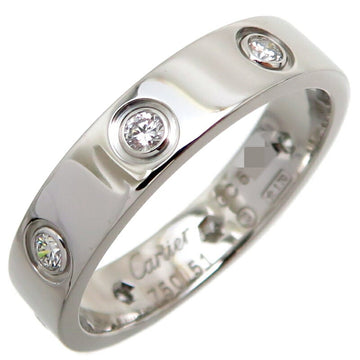 CARTIER #51 Love Wedding 8P Diamond Women's Ring B4050600 750 White Gold No. 11