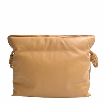 LOEWE Leather Flamenco Clutch Bag Yellow Ladies