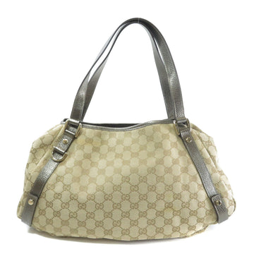 Gucci 130736 GG Tote Bag Canvas Leather Ladies