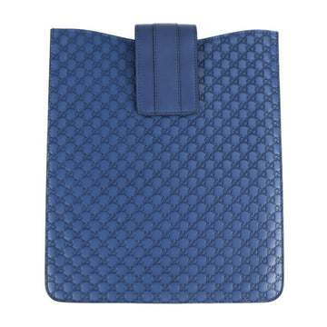 GUCCI Micro Shima Other Bag 256575 Leather Blue iPad Case Eye Pad