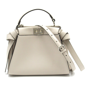 FENDI Mini Pea Kaboo Ivory leather 8BN244