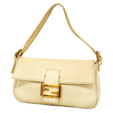 FENDIAuth  Selleria Mamma Bucket Women's Leather Handbag Ivory